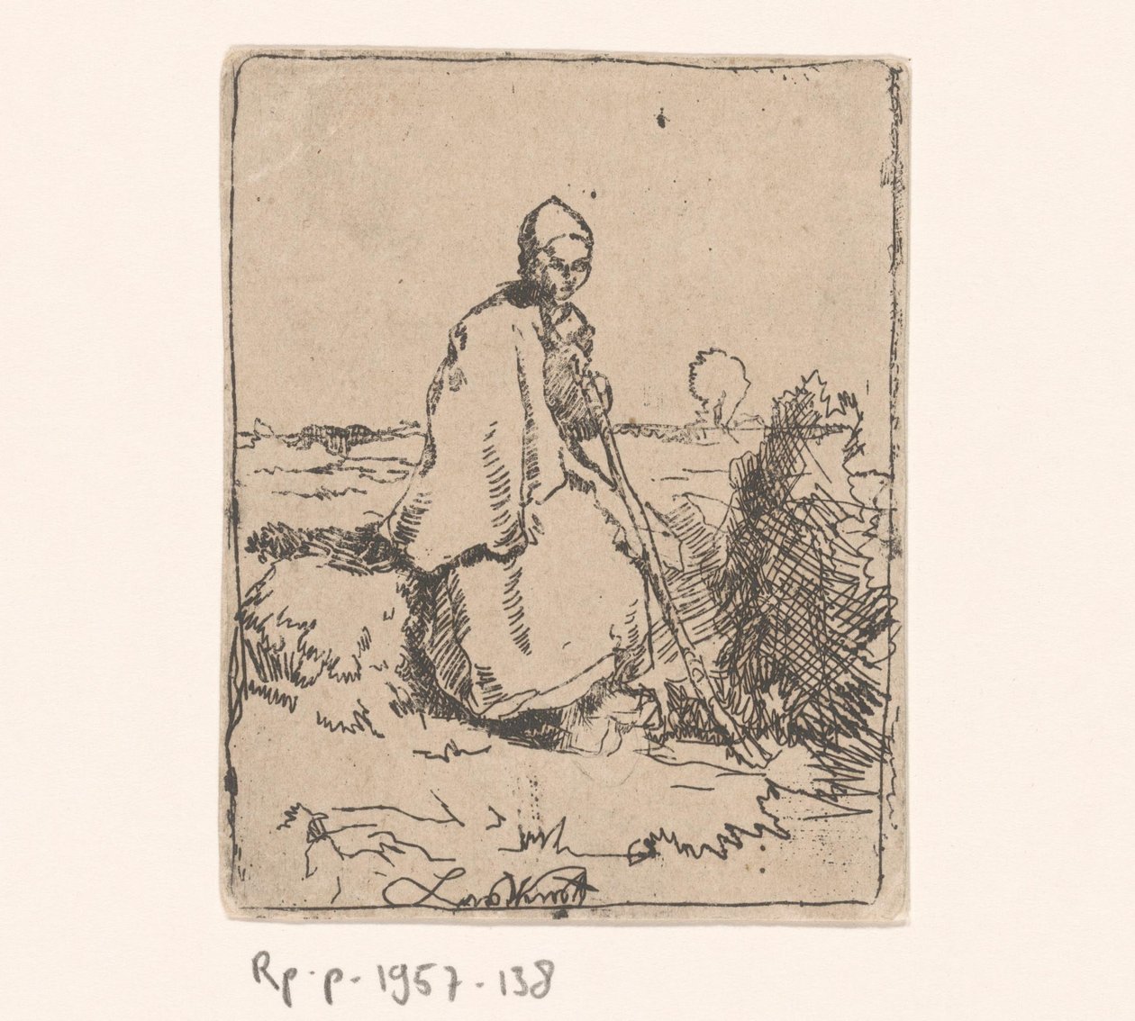 Sittende gjeterinne av Laurent van der Windt
