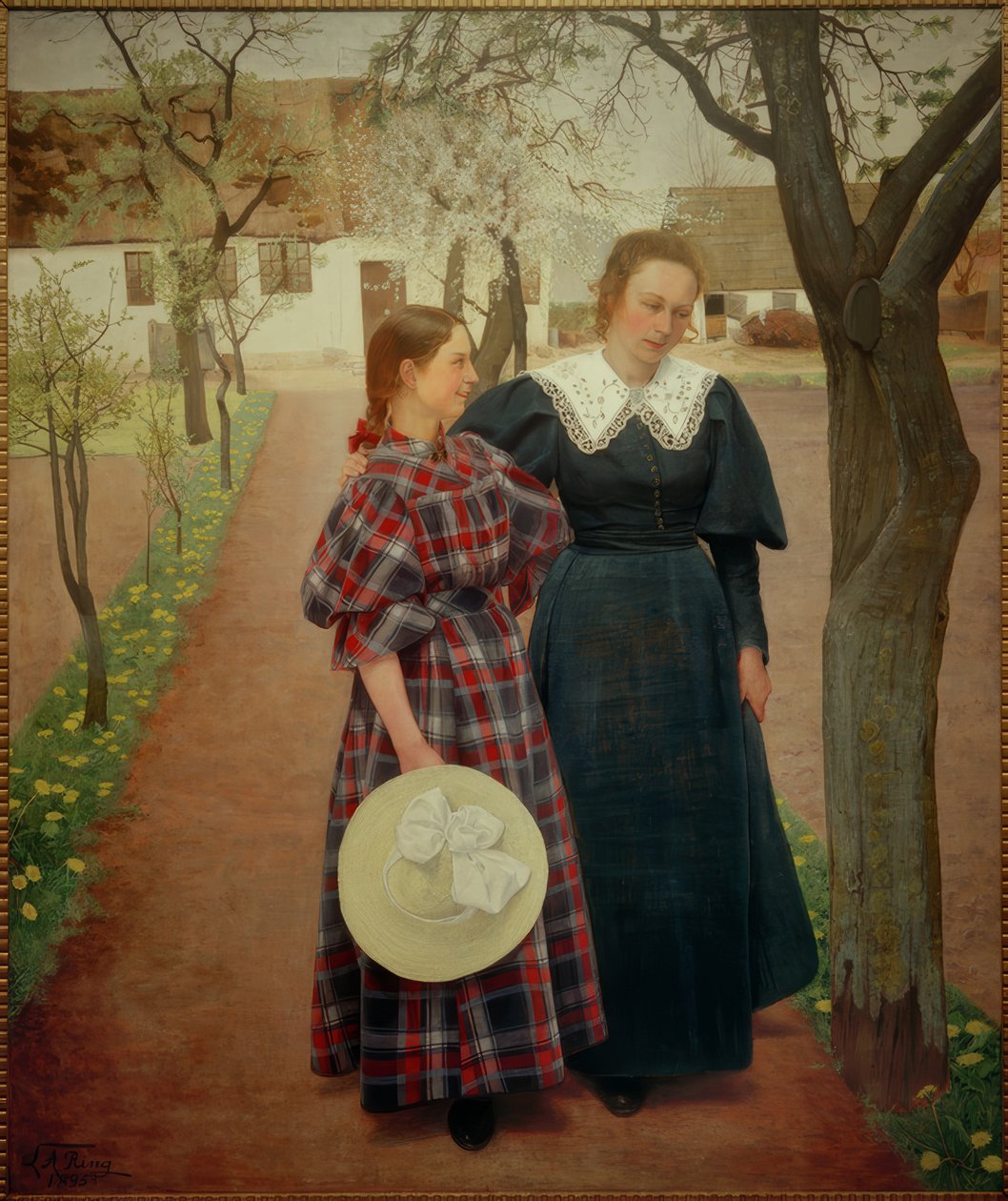 Vår. Ebba og Sigrid Kähler av Laurits Andersen Ring