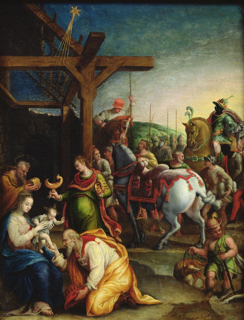 The Adoration of the Magi, slutten av 1500-tallet (olje på kobber) av Lavinia Fontana
