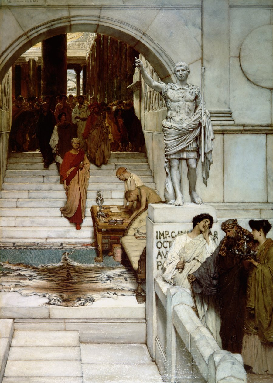 Et publikum hos Agrippa, 1875 av Lawrence Alma Tadema