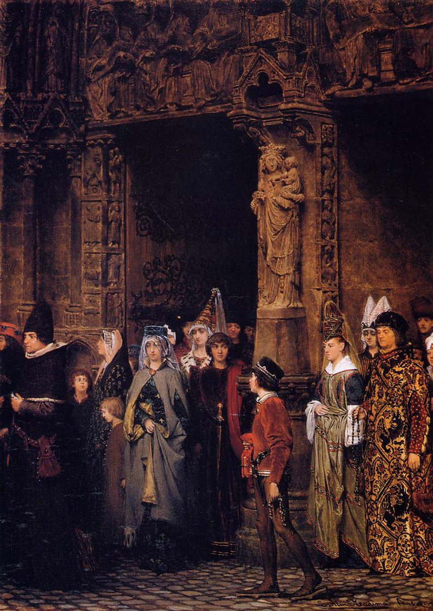 Forlater kirken i det femtende århundre, 1864 av Lawrence Alma Tadema