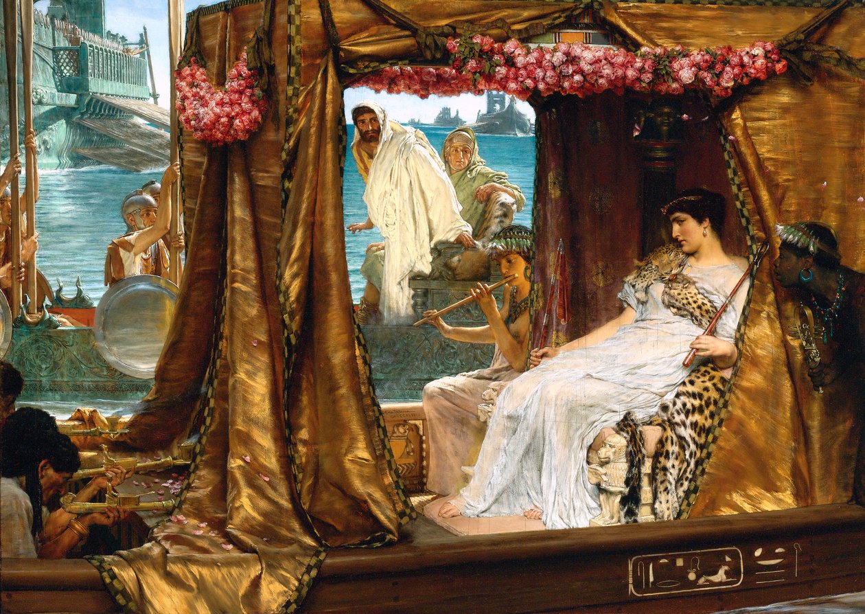 Møtet mellom Antony og Cleopatra av Lawrence Alma Tadema