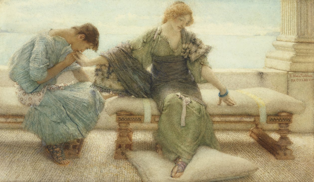 Spør meg ikke mer...for ved en berøring gir jeg etter, 1886 av Lawrence Alma Tadema