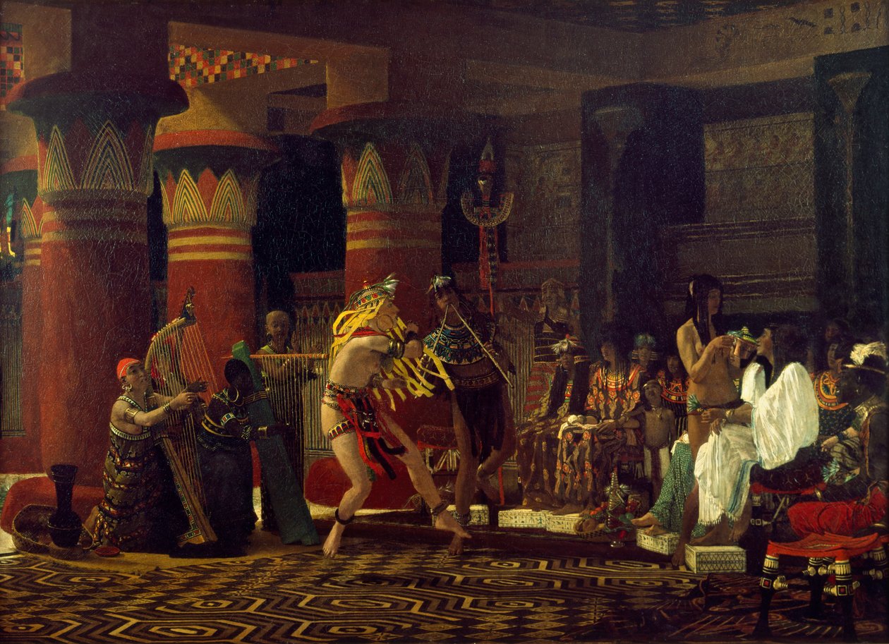 Tidsfordriv i det gamle Egypt, for 3000 år siden, 1863 av Lawrence Alma Tadema