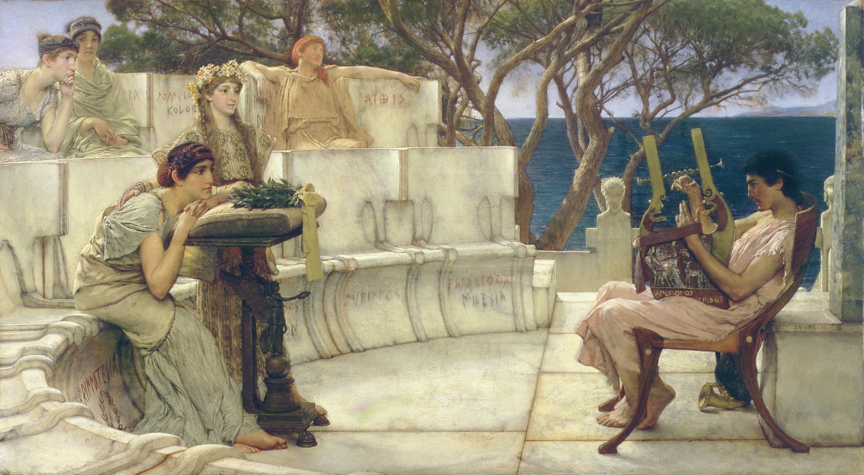 Sappho og Alcaeus, 1881 av Lawrence Alma Tadema