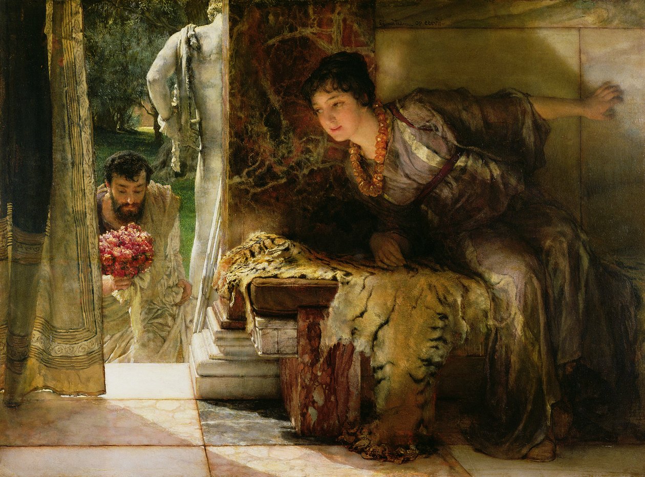 Velkommen fotspor, 1883 (se også 15132) av Lawrence Alma Tadema