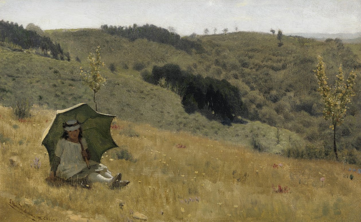 Sunny Days, 1874 olje på lerret av Lawrence Alma Tadema