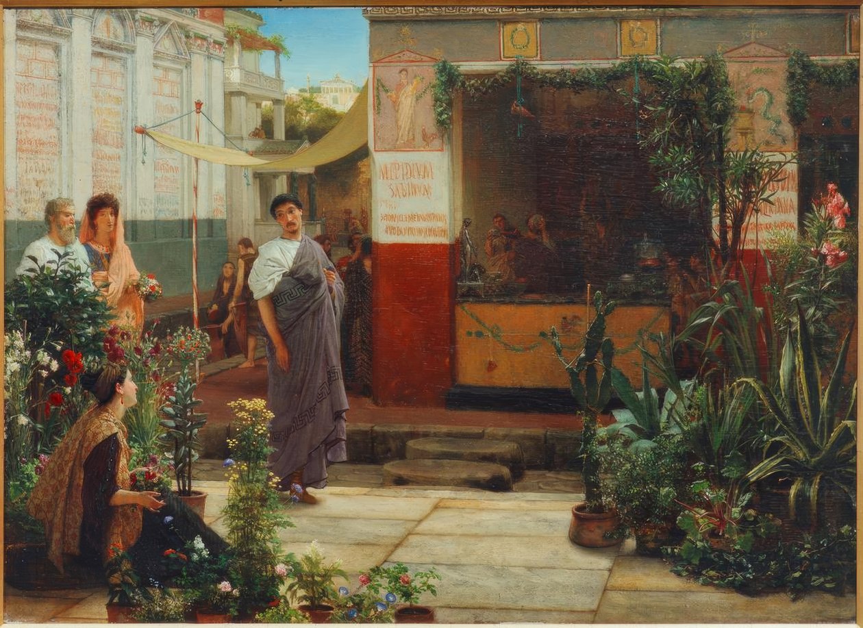 Blomstermarkedet av Lawrence Alma Tadema