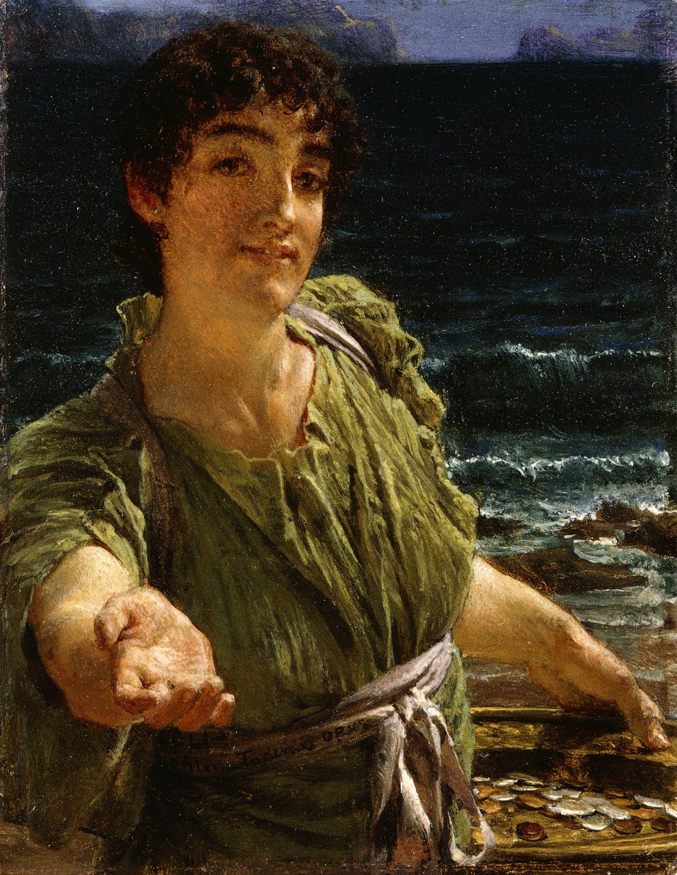 En veldedighet, 1883 av Lawrence Alma Tadema