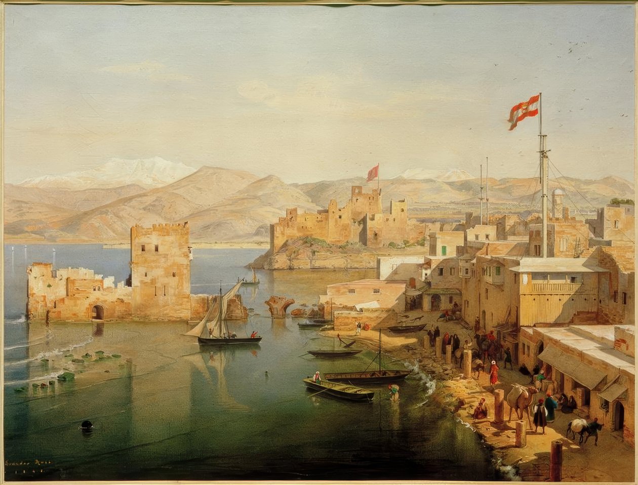 Utsikt over havnen i Beirut av Leander Russ