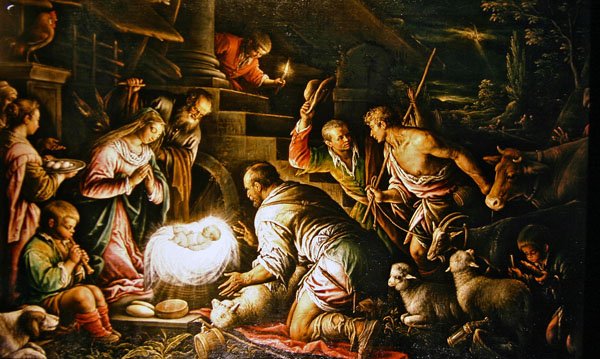 Tilbedelse (olje på lerret) av Leandro da Ponte Bassano