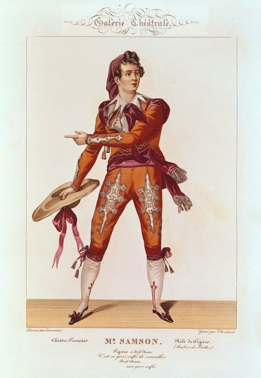 Joseph Isidore Samson (1793-1871) i rollen som Figaro i 