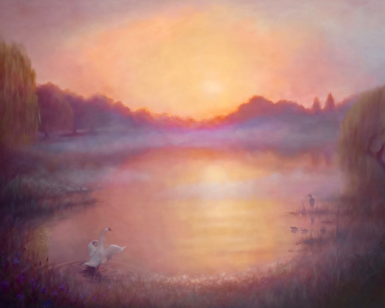 Misty River Morning, 2023 av Lee Campbell