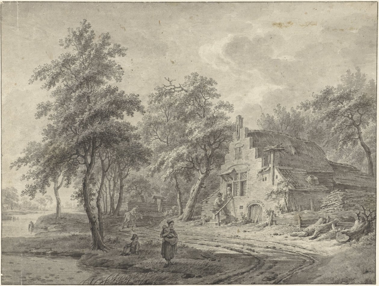Gård på landevei av Leendert Overbeek
