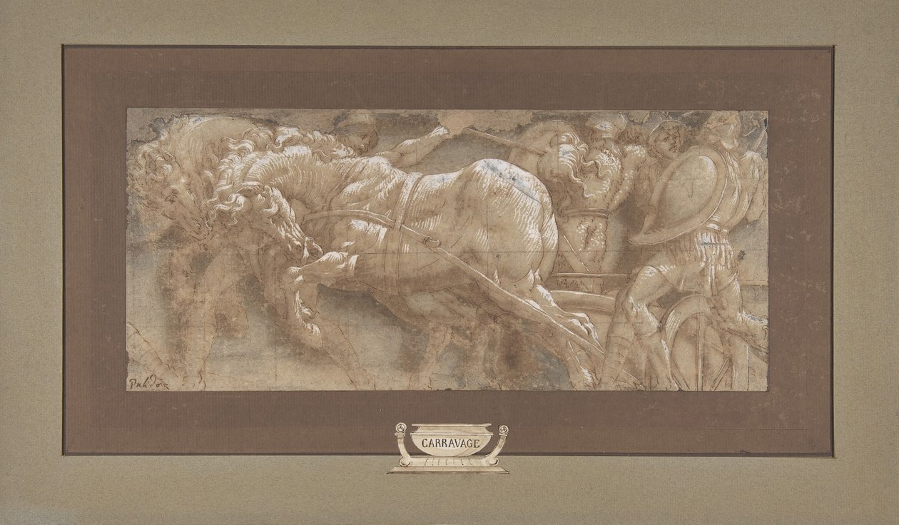 Triumfscene, 1511-87. av Lelio Orsi