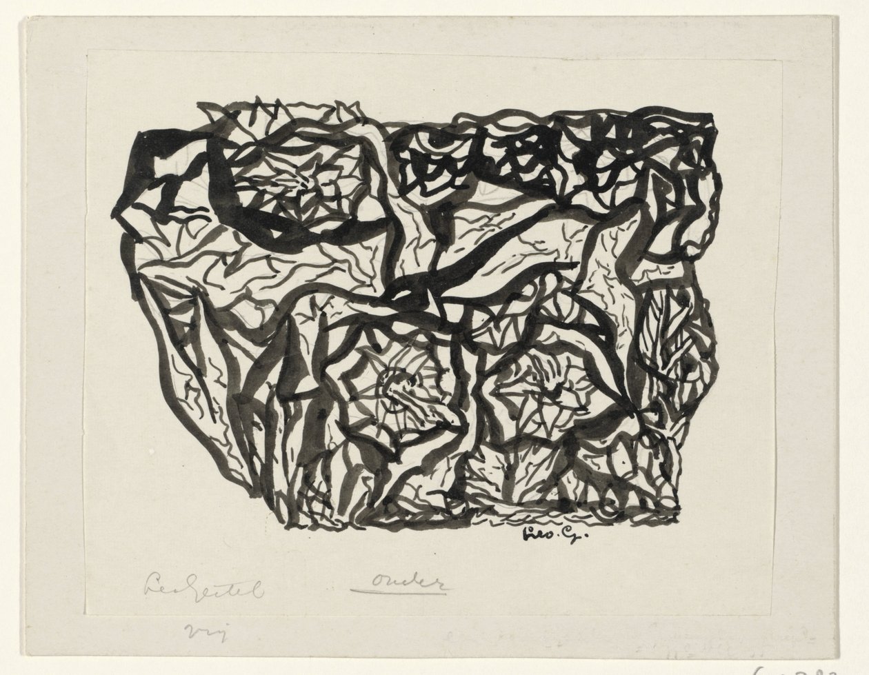 blomsterbusk av Leo Gestel (signed by artist)