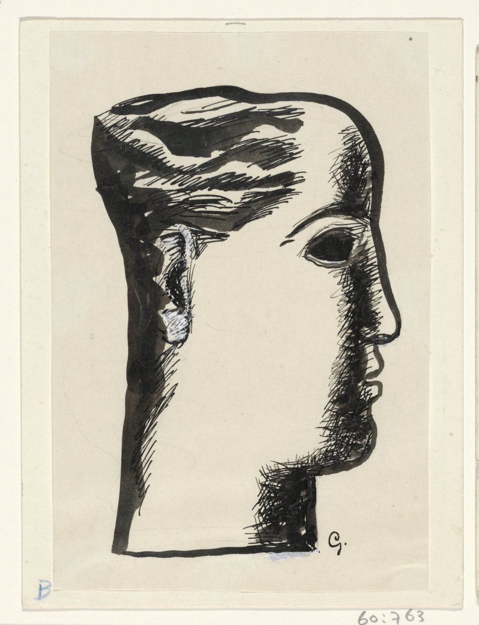 kvinnens hode av Leo Gestel (signed by artist)