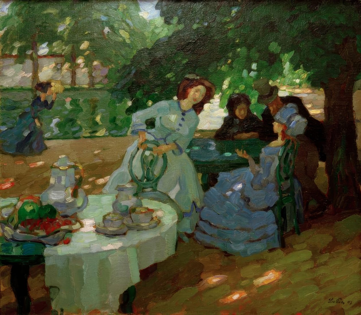 Frokost utendørs av Leo Putz