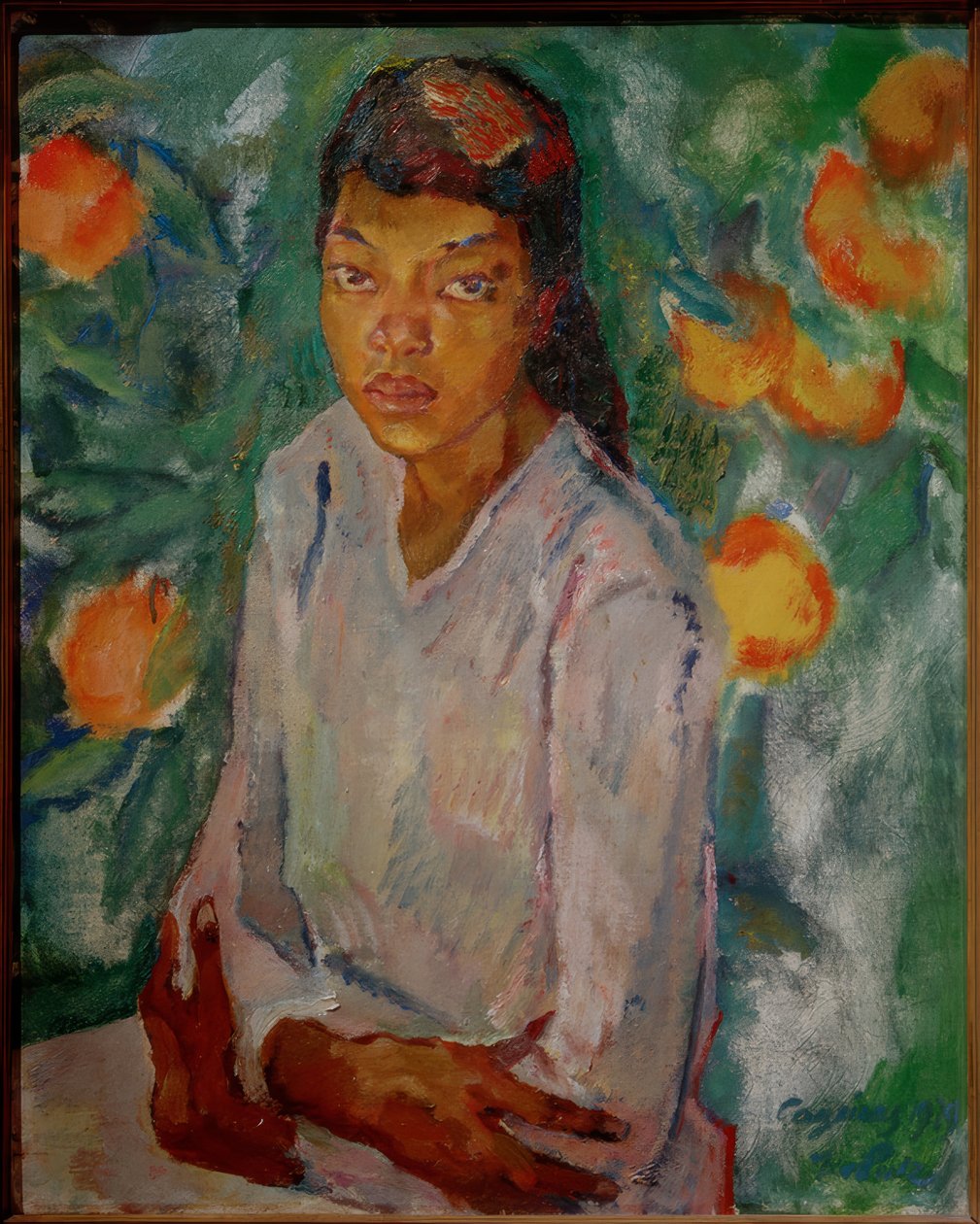 Julia ved appelsinbusken av Leo Putz