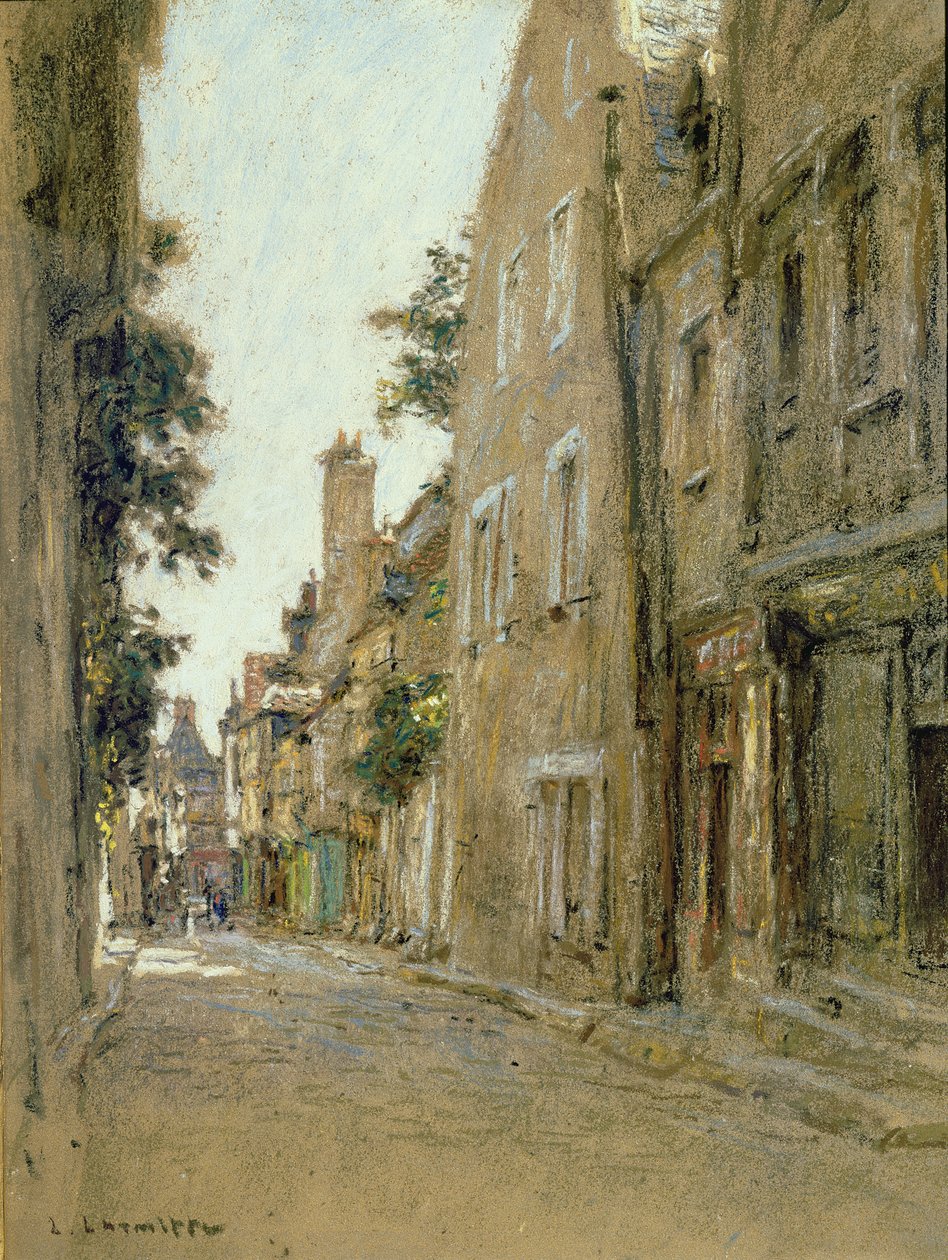 Rue Coursarlon, Bourges, ca. 1890 (pastell på brunpapir) av Leon Augustin Lhermitte