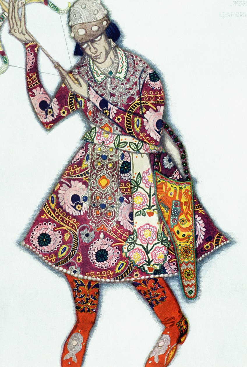 Kostymedesign for The Tsarevitch, fra The Firebird av Leon Bakst