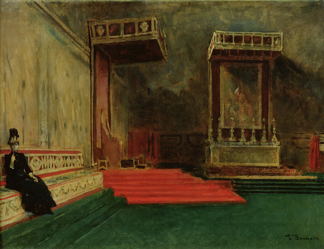 Interiøret i Det sixtinske kapell, Roma av Leon Joseph Florentin Bonnat