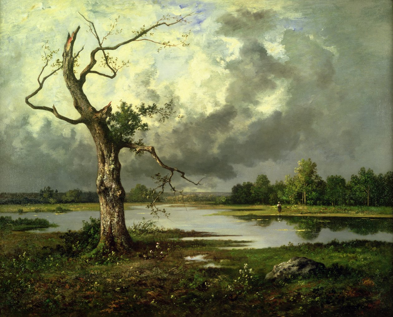 Fransk elvelandskap av Leon Richet