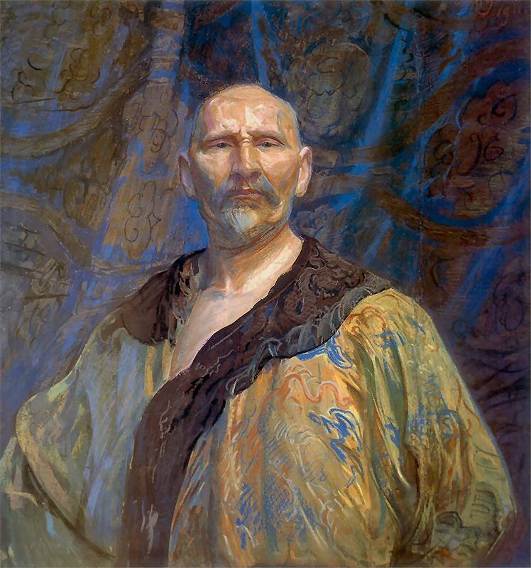 Selvportrett i kinesisk kjole. av Leon Wyczokowski