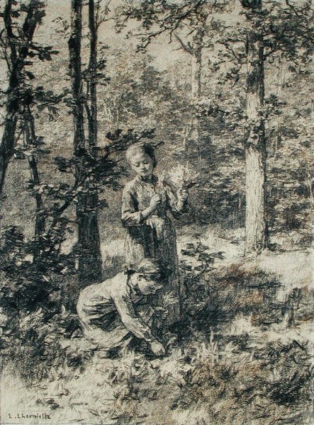 Å samle liljekonvaler av Leon Augustin Lhermitte