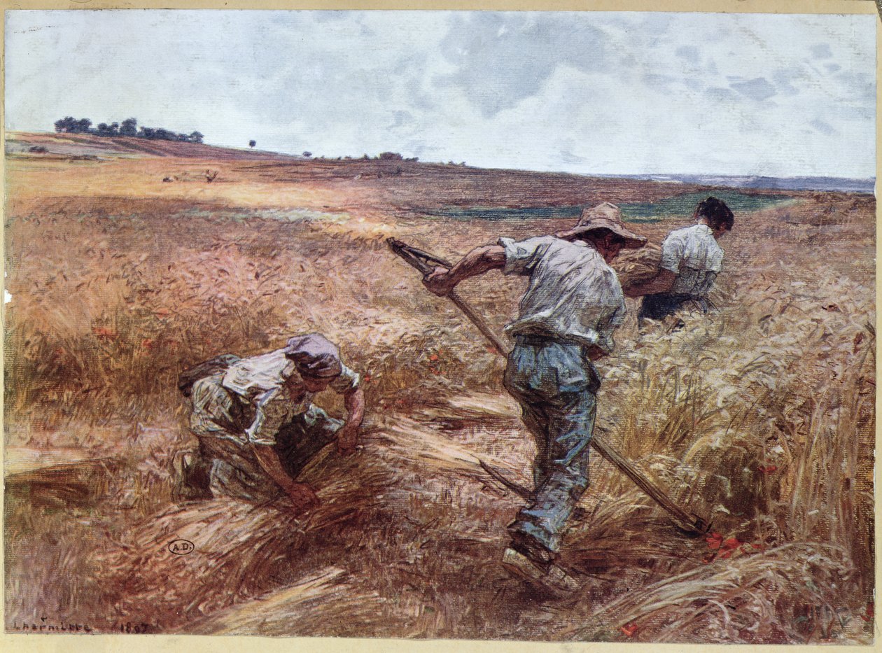 Innhøstingsscene, 1897 av Leon Augustin Lhermitte