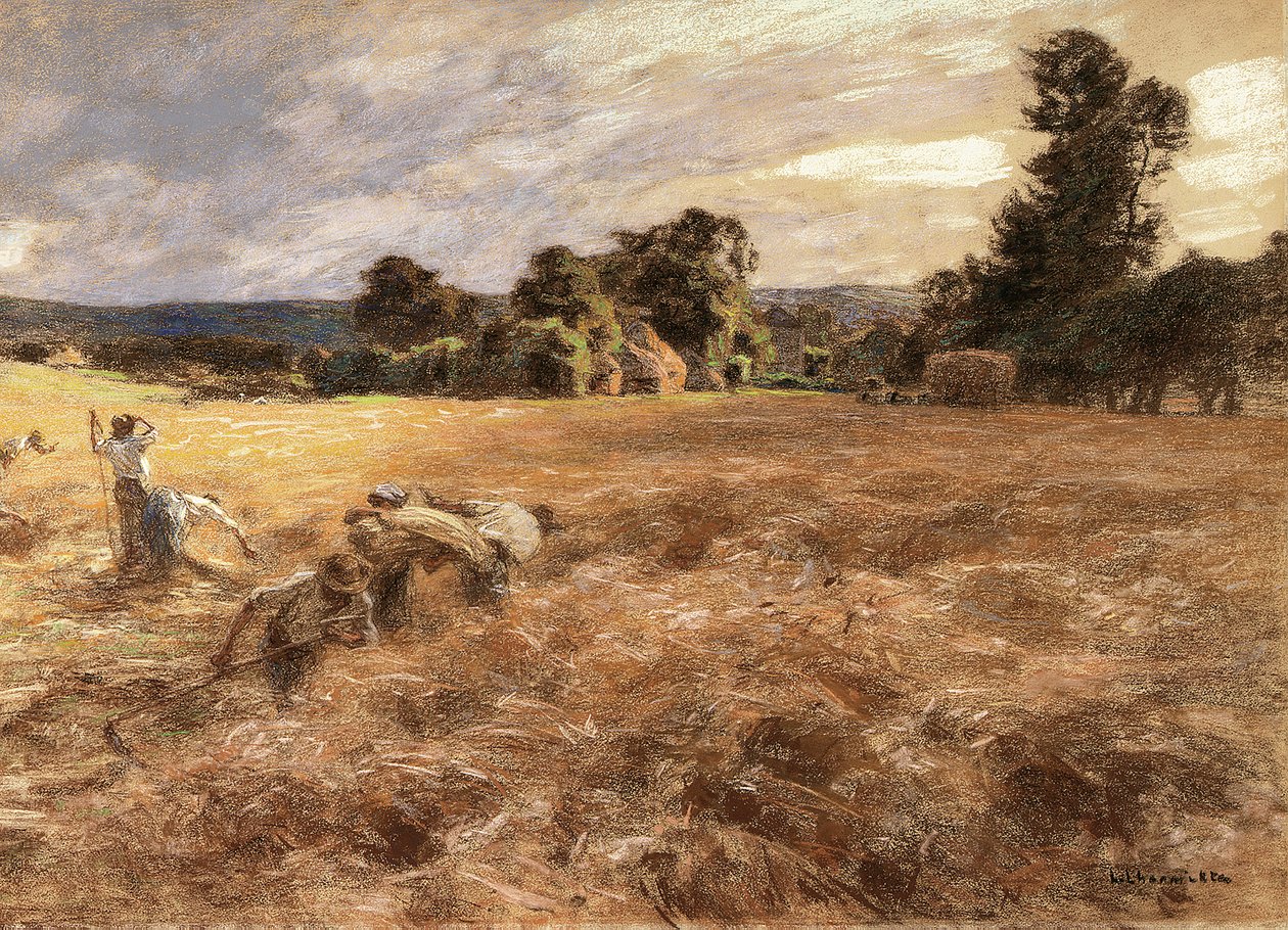 Storm under en høsting, 1906 av Leon Augustin Lhermitte
