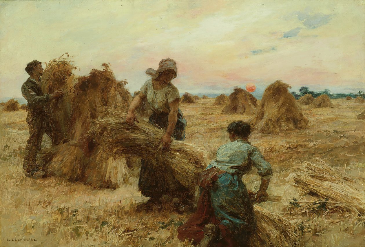 Harvesters, 188889. av Leon Augustin Lhermitte