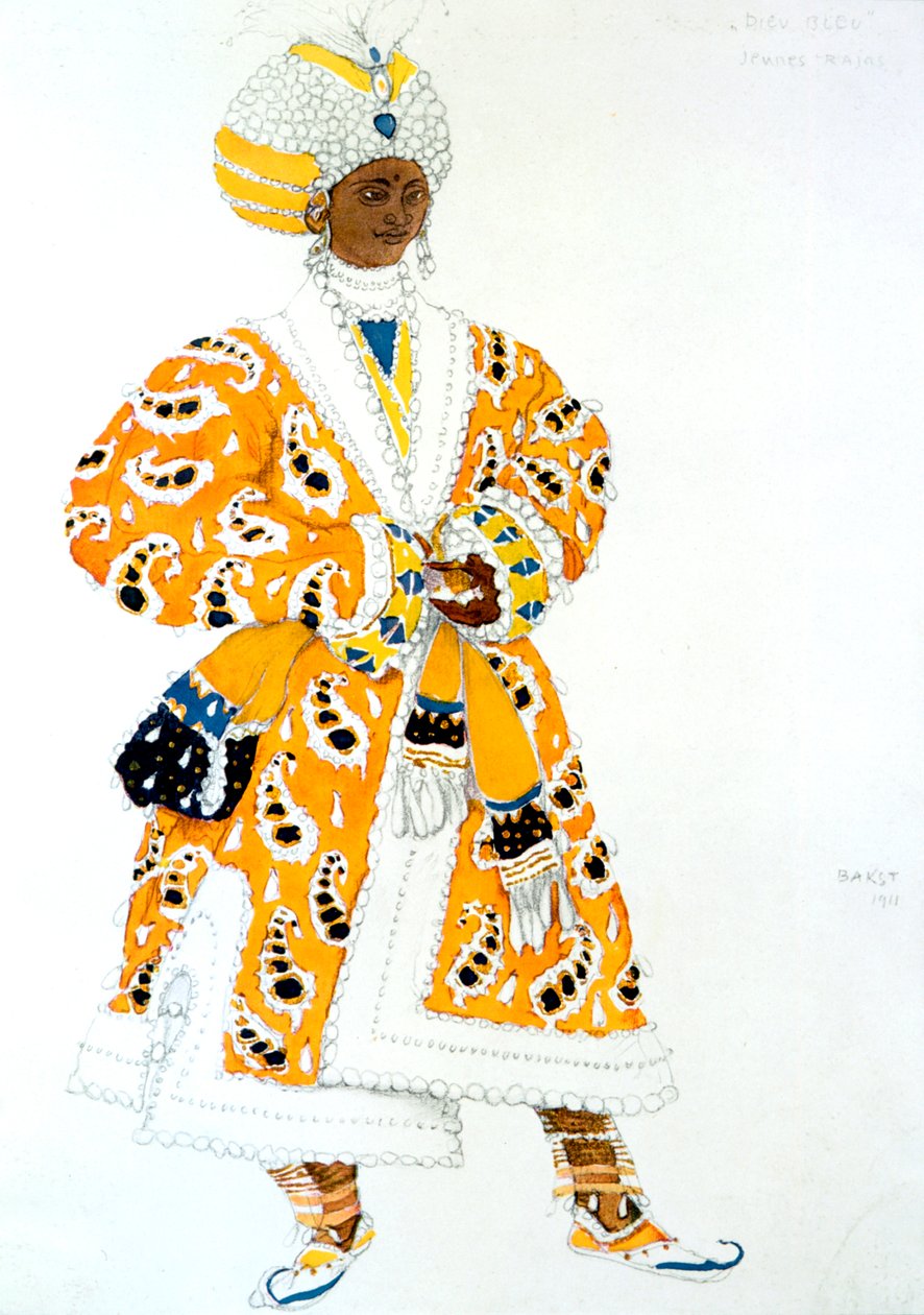 A Young Rajah, ballettkostymedesign, 1911 av Leon Bakst