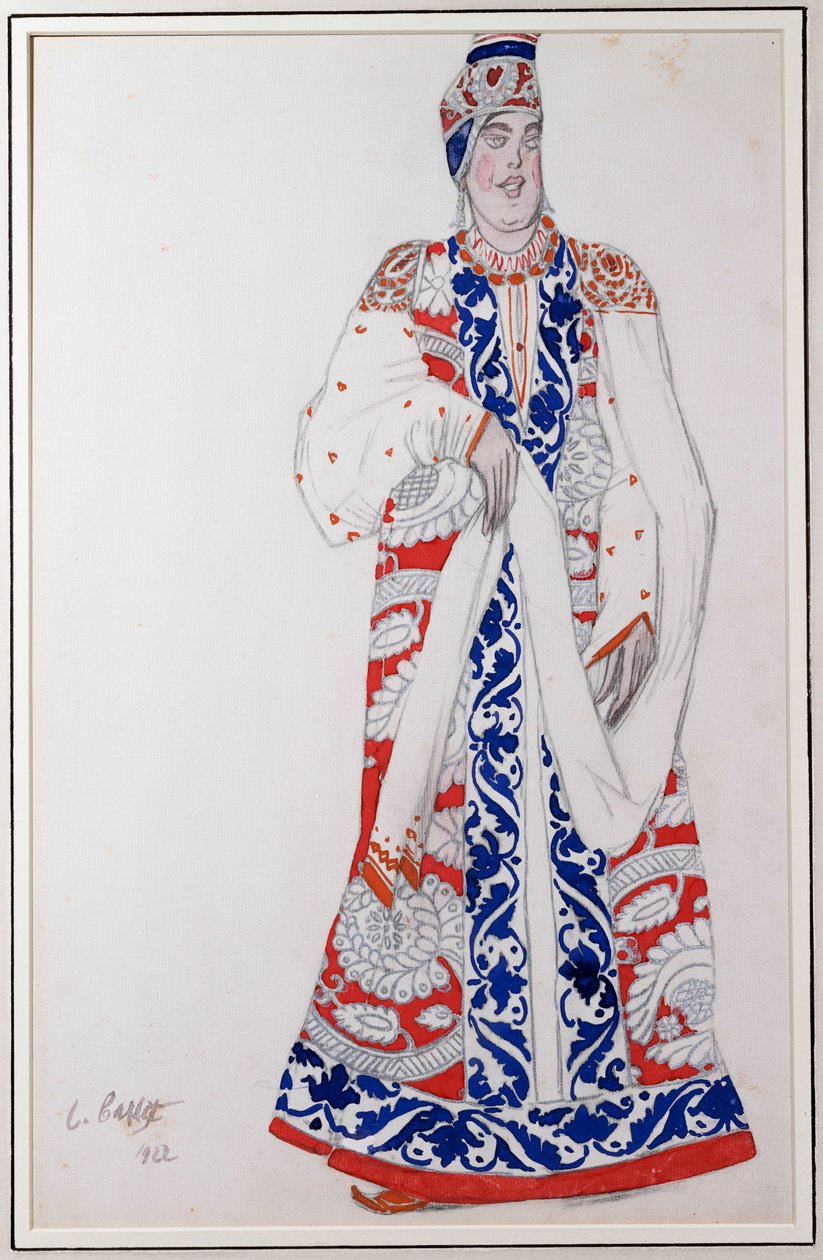 Kostymedesign for "Moskwa", 1922 av Leon Bakst