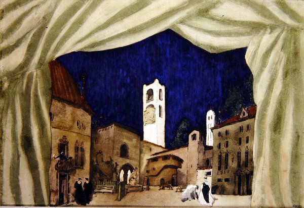 Design for The Marchioness Hunting av Leon Bakst