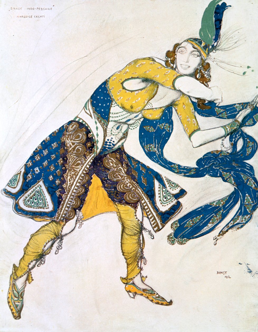 Indisk dans The Marchioness of Casati, 1912 av Leon Bakst