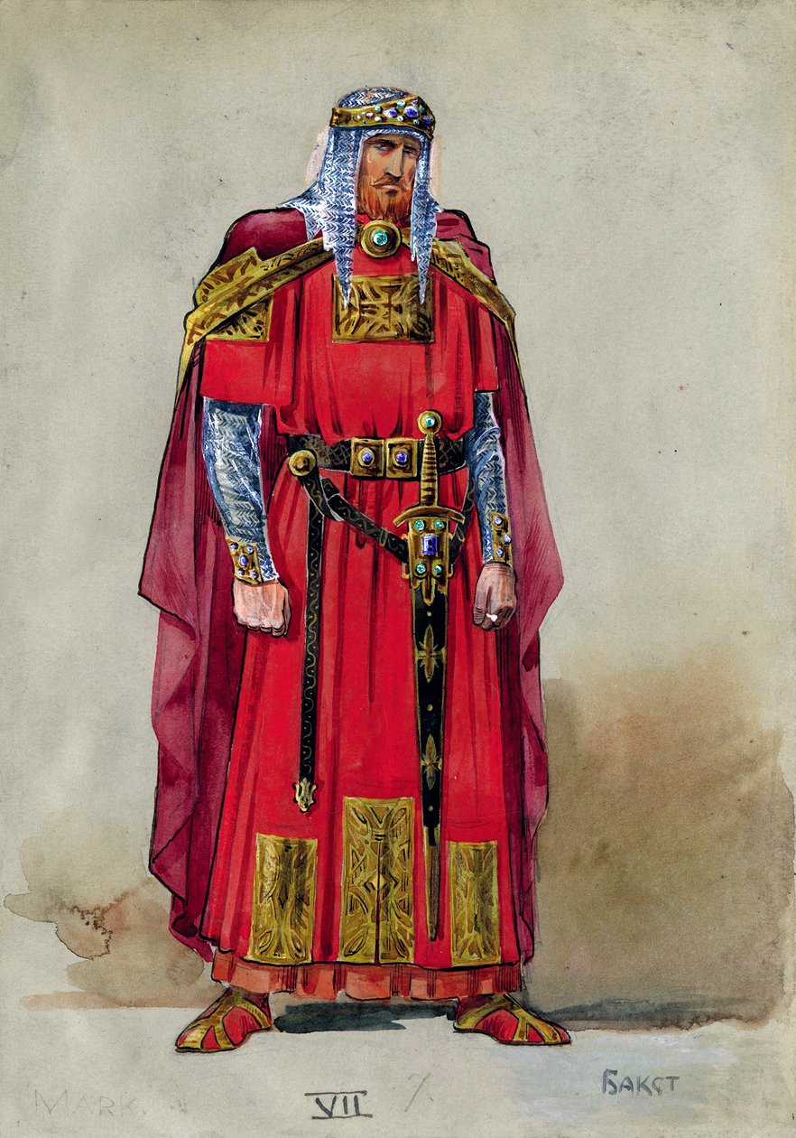 Middelalderprins. Kostymedesign av Leon Bakst