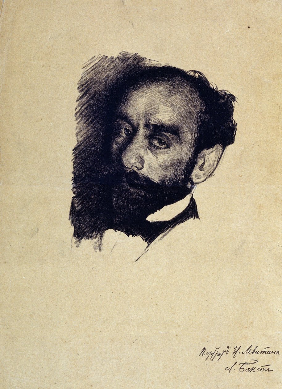 Portrett av kunstneren Isaac Levitan av Leon Bakst