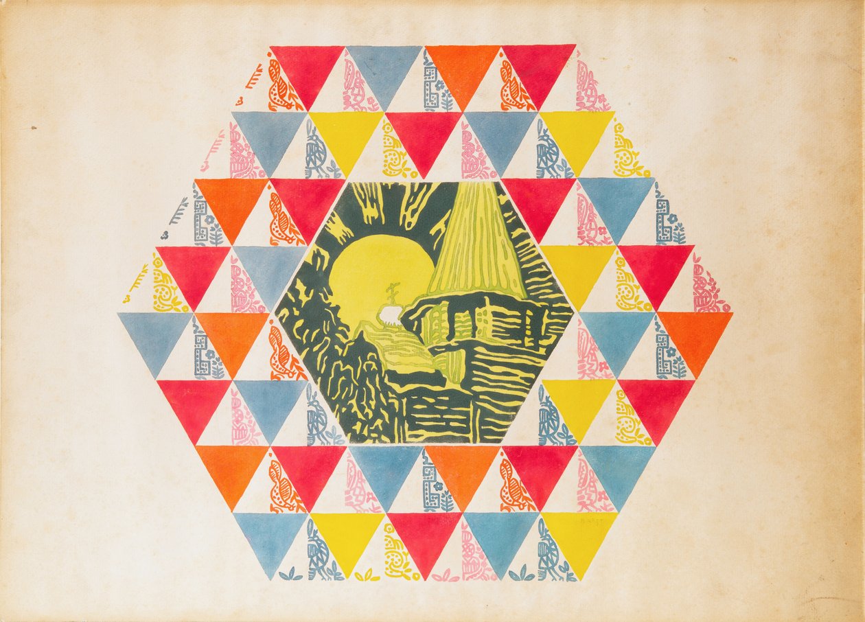 Tekstildesign, ca 1923-1924. av Leon Bakst