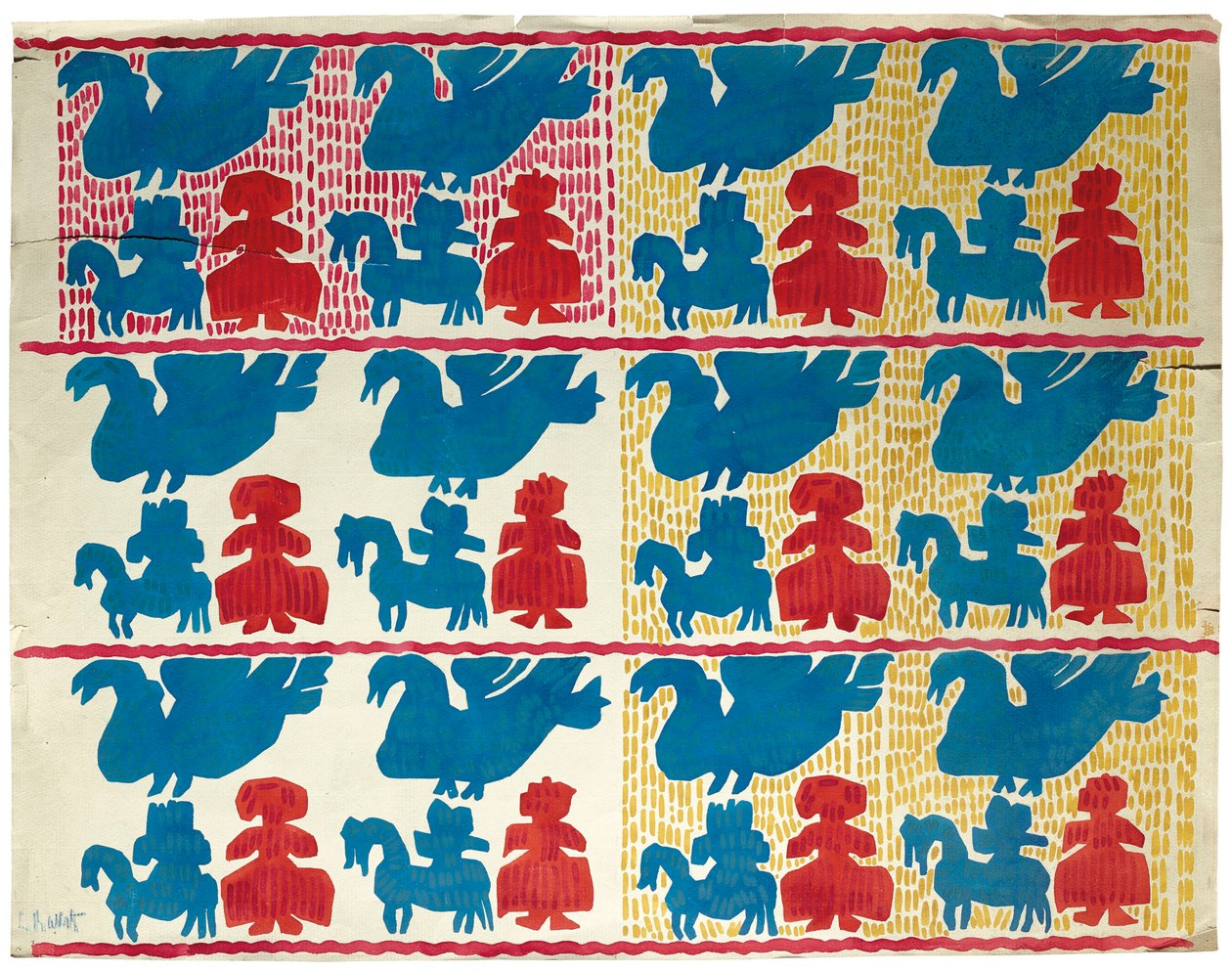 Tekstildesign, tidlig på 1900-tallet.. av Leon Bakst