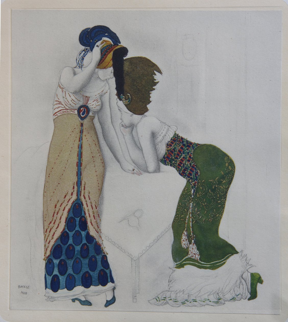 Kvinne i orientalsk kjole, 1910 av Leon Bakst