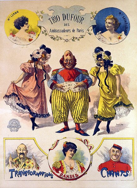 Trio DuFour plakat (farge litho) av Leon Louis Oury