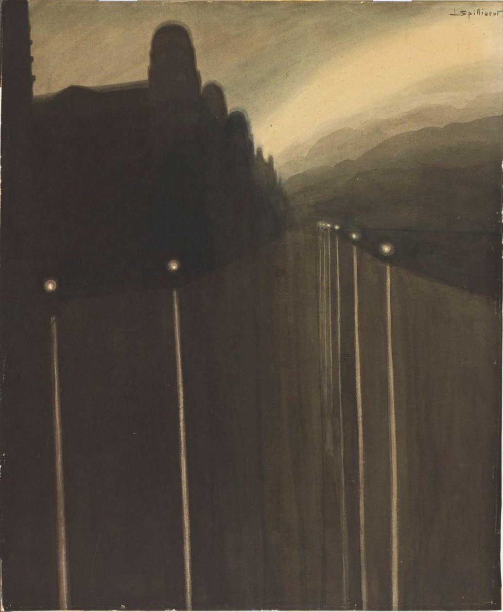 Dyke om natten, 1908. av Leon Spilliaert