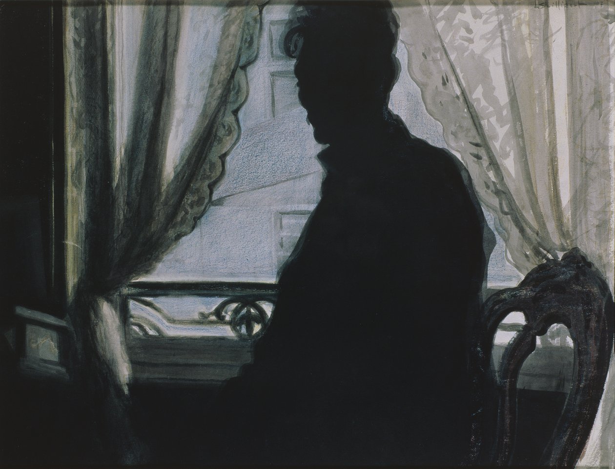 Silhuetten av kunstneren av Leon Spilliaert