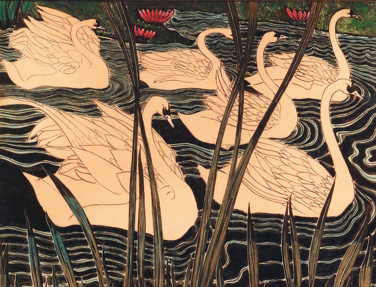 Svaner, ca. 1900. av Leon Spilliaert