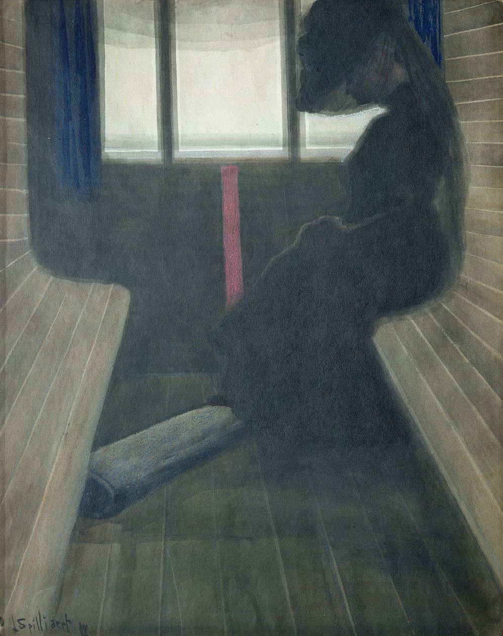Kvinnen på toget, enken av Leon Spilliaert