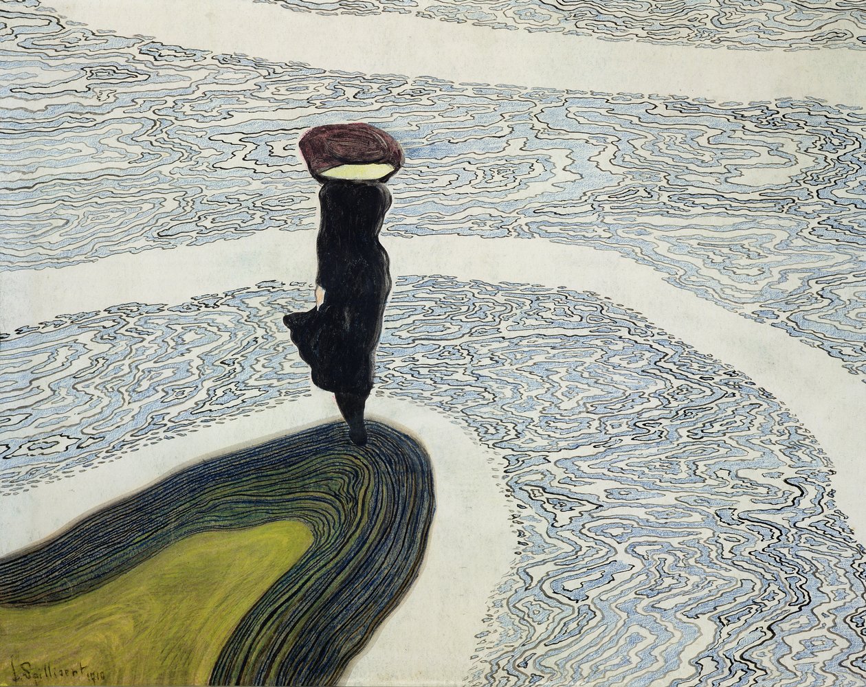 Kvinne ved kystlinjen av Leon Spilliaert