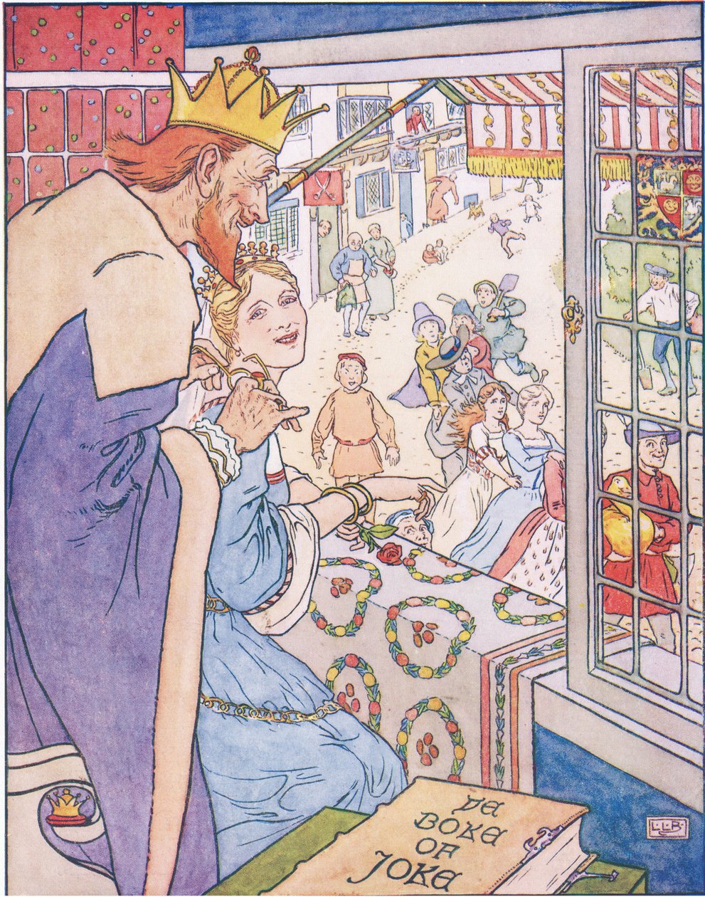 Simpleton og gåsen hans før prinsessen av Leonard Leslie Brooke