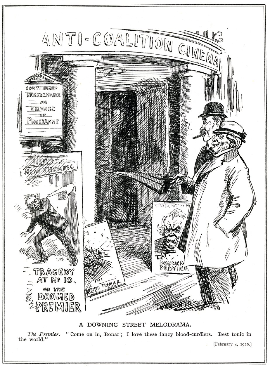 Den liberale statsministeren, Lloyd George, inviterer sin konservative kansler, Bonar Law, til å besøke 
