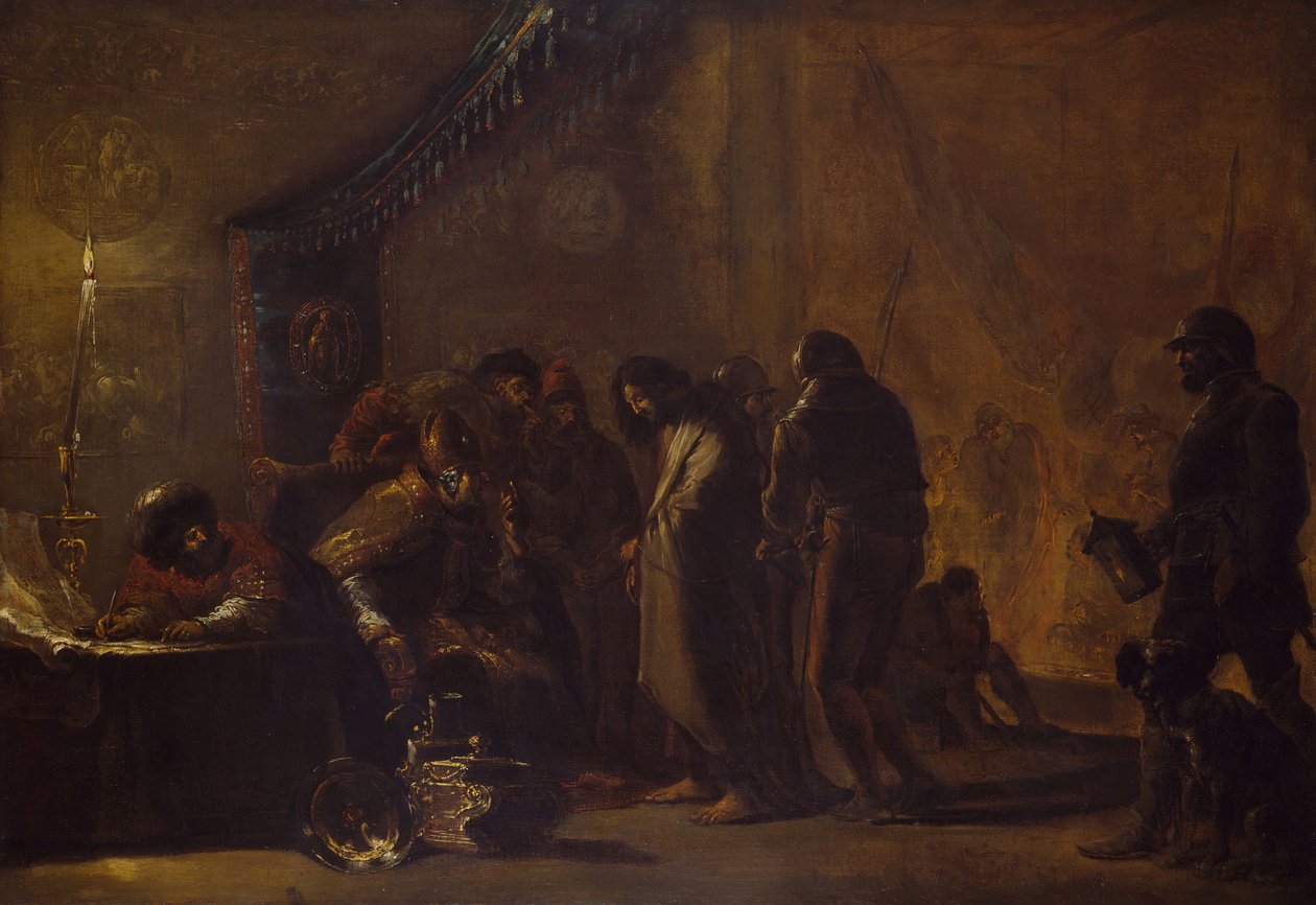 Kristus før Kaifas, 1640-1645. av Leonard Bramer